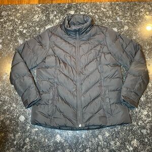 Lands' End Boy Girl Kids Winter Puffer Jacket Coat Black Medium 10-12